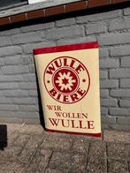 Vintage Wulle Biere Emaille Reclamebord - Bier Reclamebord D, Ophalen of Verzenden
