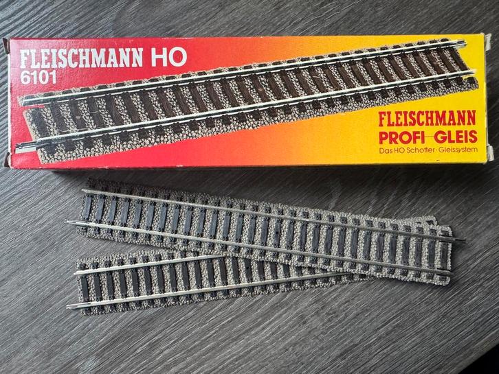 Fleischmann Profi rails, 6101 (10 st in OVP) + 2 gratis, Hobby en Vrije tijd, Modeltreinen | H0, Gebruikt, Rails, Gelijkstroom