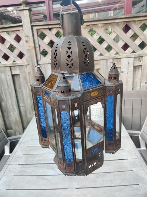 Authentieke Marokkaanse hanglamp ca. 45 cm (h) × 25 cm (b), Antiek en Kunst, Antiek | Lampen, Ophalen