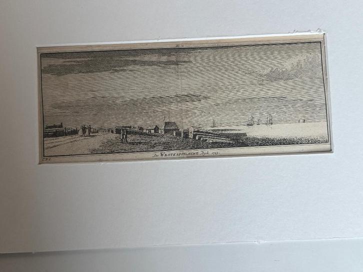1743 - Westkappelsche Dijk - Zeeland, Antiek en Kunst, Kunst | Etsen en Gravures, Ophalen of Verzenden