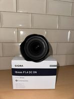 Sigma 16mm f/1.4 DC DN (Sony E-mount), Audio, Tv en Foto, Fotografie | Lenzen en Objectieven, Ophalen, Zo goed als nieuw, Groothoeklens