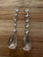 Twee mooie glazen kristallen hangers 20 kleine en 2 grote, Ophalen of Verzenden