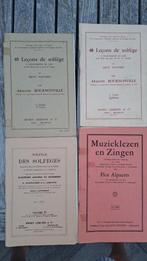 Notenleer, vioolstudies, bladmuziek, 1923-1935-1941-1950, Gebruikt, Klassiek, Les of Cursus, Ophalen of Verzenden