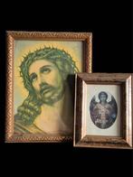 Vintage religie lijsten, Christus en icoon, Ophalen of Verzenden