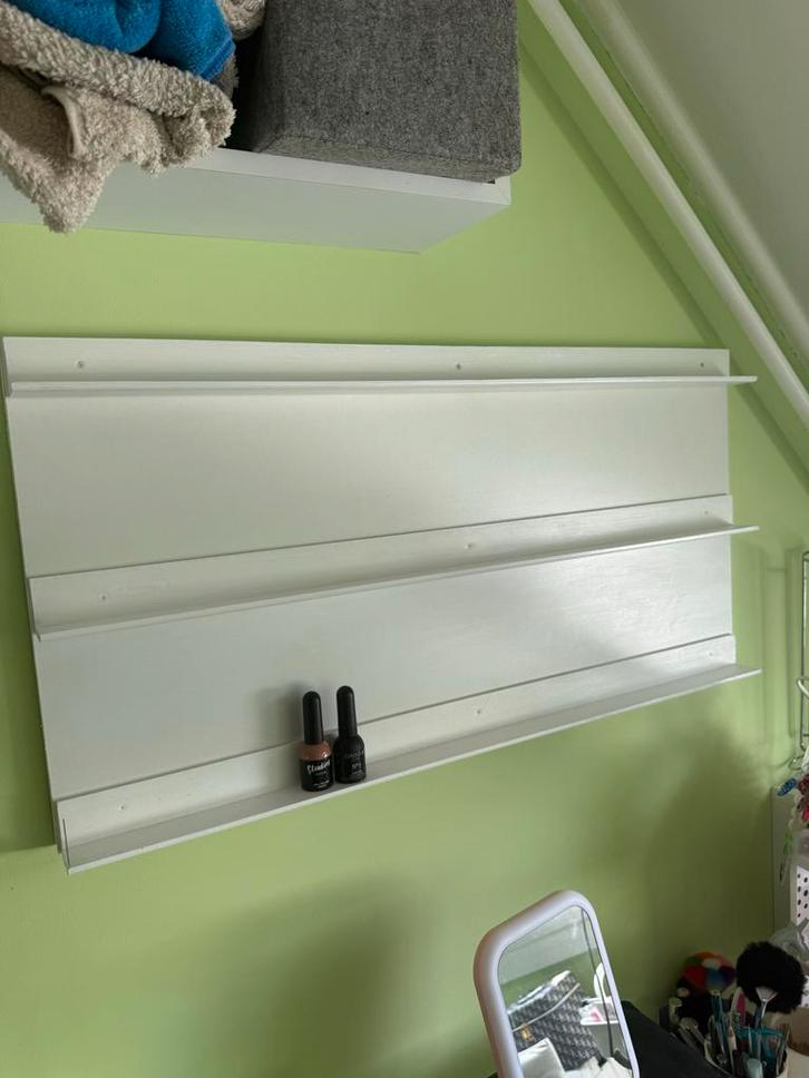 Witte Wandplank, Huis en Inrichting, Woonaccessoires | Wandplanken en Boekenplanken, Zo goed als nieuw, Ophalen