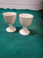 eierdoppen 2 x creme aardewerk, Ophalen of Verzenden