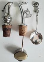 3 verzilverde items zie foto,s roomlepel 800 zilver, Antiek en Kunst, Ophalen of Verzenden