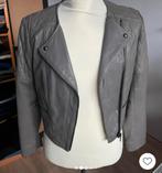 Massimo dutti jas leer grijs s, Ophalen of Verzenden, Zo goed als nieuw, Maat 38/40 (M), Grijs