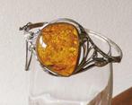 Zilveren armband met barnsteen, Antiek en Kunst, Ophalen of Verzenden, Zilver