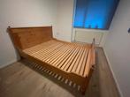 Houten bedframe, Ophalen, Gebruikt, Bruin, 210 cm