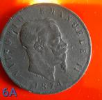Italië  Emanuele 2 zilver 5 lire 1874, Ophalen, Italië, Zilver