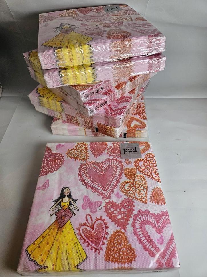 Leuke Vinted Servetten - Blauw & Roze, Huis en Inrichting, Keuken | Keukenbenodigdheden, Nieuw, Ophalen of Verzenden