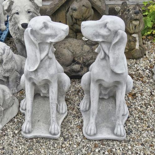 Hond van beton tuinbeeld Pointer Jachthond Weimaraner, Tuin en Terras, Tuinbeelden, Nieuw, Dierenbeeld, Beton, Ophalen