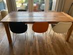 Prachtige teakhouten eettafel 100 x 220 robuust teak hout, Ophalen, Gebruikt, 100 tot 150 cm, Teakhout