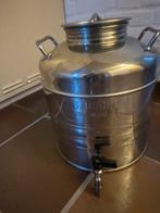 Roestvrijstalen vat  30 liter met tapkraantje, Ophalen, Zo goed als nieuw, Rvs