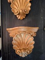 Vintage Gouden Wandsteunen - Set van 2, Ophalen of Verzenden, Gebruikt