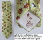 splinternieuwe Italiaanse stropdas, JACK RUSSEL in geel, Ophalen of Verzenden, Nieuw, Geel