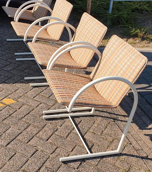 Set 4 vintage Dutch design cirkel stoelen Metaform, Huis en Inrichting, Stoelen, Zo goed als nieuw, Ophalen