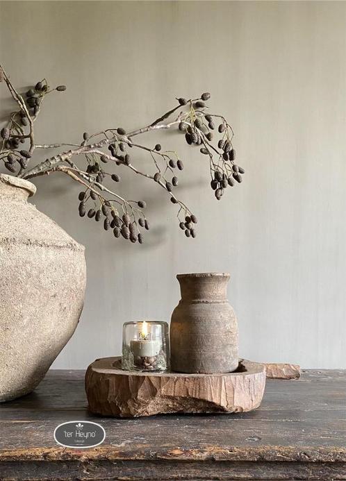 Oud houten schaal bak oude hout water stoer sober landelijk, Huis en Inrichting, Woonaccessoires | Overige, Nieuw, Verzenden