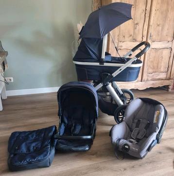 Nette Mutsy Transit kinderwagen blauw met gratis maxicosi beschikbaar voor biedingen