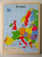 NIEUW Houten puzzel Europa 96 stukjes wereldkaart landkaart, Nieuw, Meer dan 50 stukjes, Ophalen of Verzenden