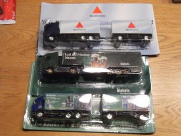 3 Reclame vrachtauto´s. Schaak 1 : 87. { nieuw } beschikbaar voor biedingen