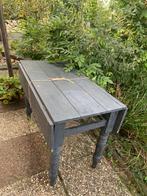 Brocante tafel met uitklapbladen. 107 x 59 x 74 hoog, Ophalen of Verzenden