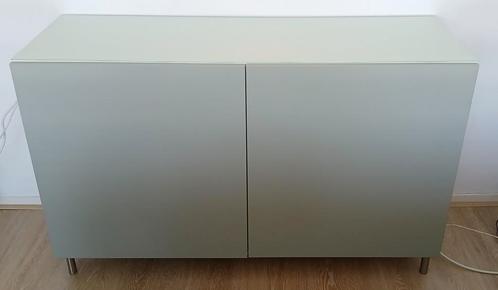 Besta ikea kast dressoir wit grijsgroen zgan, Huis en Inrichting, Kasten | Dressoirs, Zo goed als nieuw, 100 tot 150 cm, 25 tot 50 cm