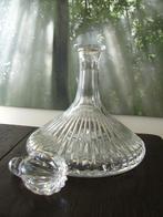 Grote glazen karaf / geslepen glas (ong. 28 cm hoog), Ophalen of Verzenden