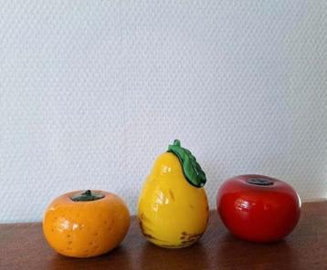 Vintage Murano style glazen fruit 3 stuks beschikbaar voor biedingen