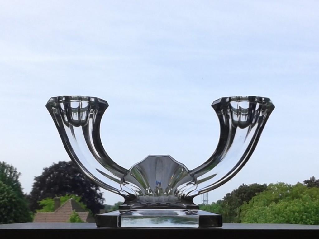 Kandelaar (2x) Kristal Impérial Val St Lambert, Antiek en Kunst, Ophalen of Verzenden, Kristal