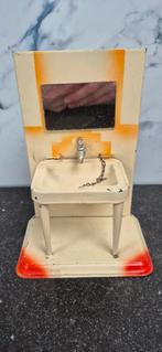 Antieke Blikken Wastafel met Spiegel, Ophalen of Verzenden