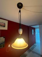 Vintage Katrol Lamp, Huis en Inrichting, Lampen | Hanglampen, Ophalen of Verzenden, Gebruikt, Glas, 50 tot 75 cm