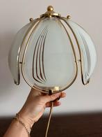 Vintage Messing Hollywood wandlamp, Huis en Inrichting, Lampen | Vloerlampen, Ophalen of Verzenden, Zo goed als nieuw, Glas, Minder dan 100 cm