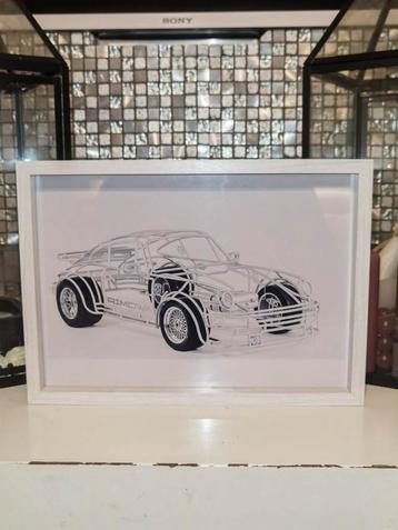 Porsche 911 frame  afmetingen : 31 x 22.5 Zie ook mijn beschikbaar voor biedingen