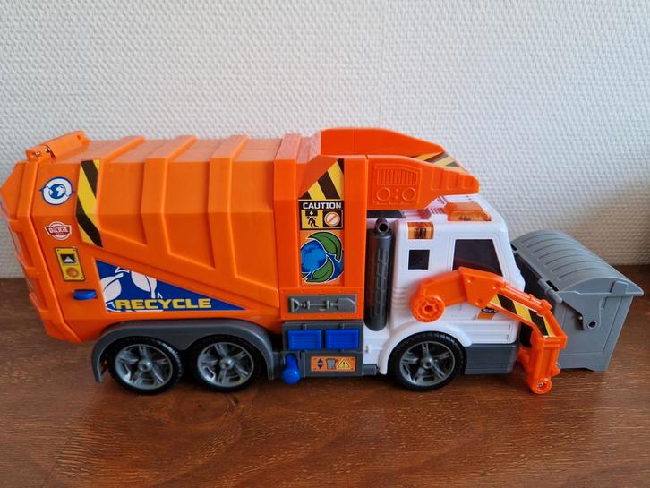 Dickie Toys Vuilniswagen speelgoedauto met licht en geluid., Kinderen en Baby's, Speelgoed | Speelgoedvoertuigen, Zo goed als nieuw