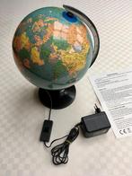 Fraaie wereldbol lamp (kunststof) met schakelaar en adapter, Ophalen, Verlicht, Gebruikt