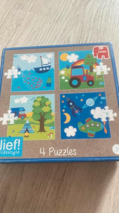 4 puzzels van het merk jumbo, Kinderen en Baby's, Speelgoed | Kinderpuzzels, Zo goed als nieuw, 10 tot 50 stukjes, Ophalen of Verzenden