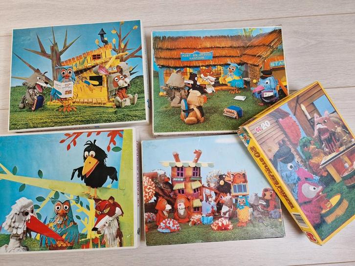 1968 5 x de fabeltjeskrant puzzles puzzels puzzel puzzle, Verzamelen, Film en Tv, Zo goed als nieuw, Overige typen, Ophalen of Verzenden