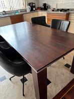Eetkamer tafel in notenhout kleur, Huis en Inrichting, Tafels | Eettafels, Ophalen, Strak, Gebruikt, 200 cm of meer
