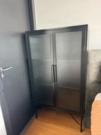 Glazen Vitrinekast Staal, Huis en Inrichting, Kasten | Vitrinekasten, 100 tot 150 cm, 25 tot 50 cm, Met deur(en), 50 tot 100 cm