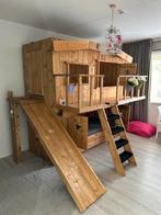 Boomhut bed | Stapelbed | Hoogslaper | Steigerhout | Balkon, Kinderen en Baby's, Ophalen, Zo goed als nieuw, Hoogslaper