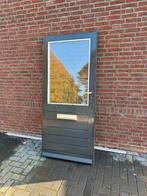 Massief hardhouten deur, Doe-het-zelf en Verbouw, Deuren en Horren, 80 tot 100 cm, Ophalen of Verzenden, 200 tot 215 cm, Glas