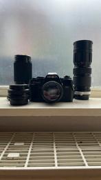 Minolta FX-700 + 4 lenzen, Ophalen of Verzenden, Zo goed als nieuw, Spiegelreflex, Minolta