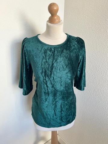 King Louie maat L velvet fluwelen top groen 2632 beschikbaar voor biedingen