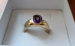 14 karaat gouden ring met amethyst, Verzenden, Zo goed als nieuw, 17 tot 18, Dame
