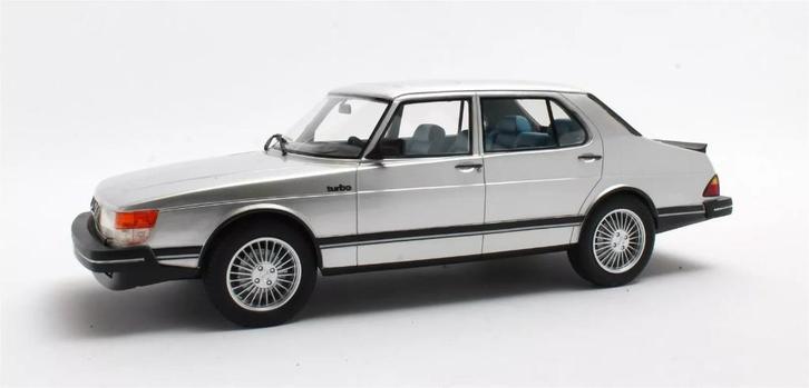 Saab 900 Turbo Sedan Zilvergrijs 1983 Cult Scale Models, Hobby en Vrije tijd, Modelauto's | 1:18, Nieuw, Auto, Overige merken