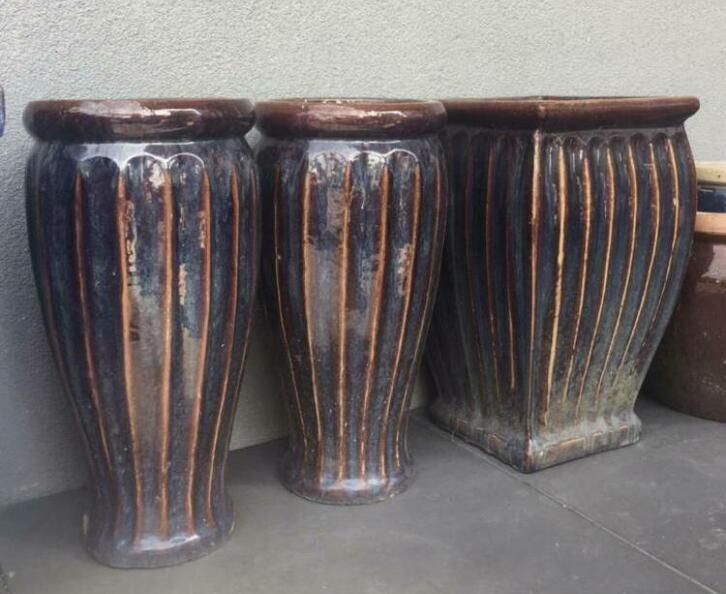 Grote oude tuinvazen bloempotten design uniek kwaliteit, Tuin en Terras, Tuinvazen, Gebruikt, Ophalen of Verzenden