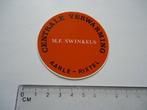 sticker oud MF SWINKELS Aarle Rixtel cv loodgieter retro, Verzamelen, Verzenden, Zo goed als nieuw, Bedrijf of Vereniging