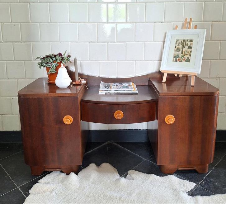 Vintage kaptafel meubel, tv kast, wandkastje, sideboard, Huis en Inrichting, Tafels | Kaptafels, Gebruikt, Minder dan 100 cm, 100 tot 150 cm